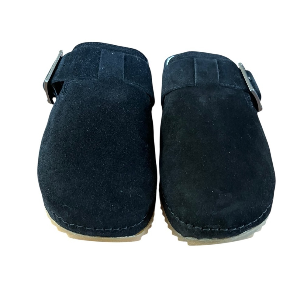 Clarks Women's Brookleigh Mule Slip On Black Suede Warmlined SZ 7 - Picture 9 of 13